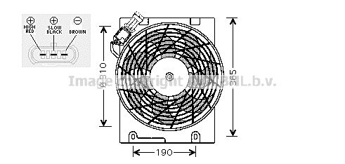 AVA QUALITY COOLING ventiliatorius, radiatoriaus OL7508